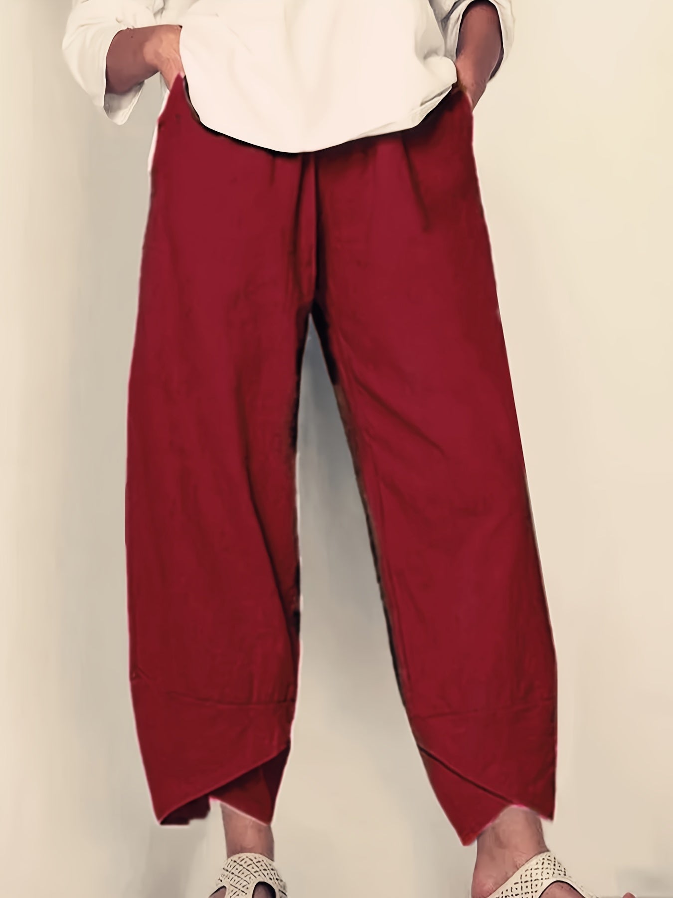 Glenda – Asymmetric Crop Trousers