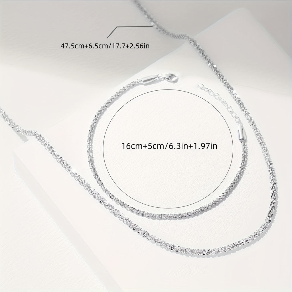 MINIMALIST SHIMMER NECKLACE & BRACELET SET