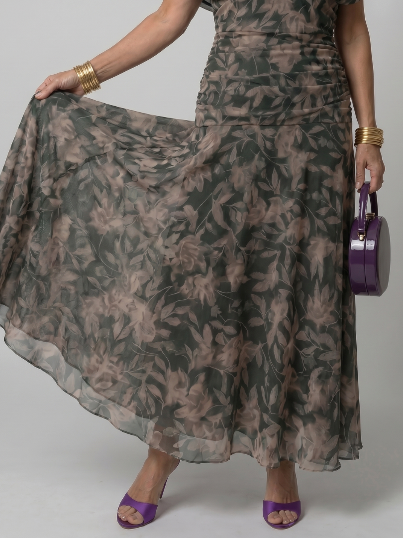 Ellis & Johnson™ | Off Shoulder Flow Midi Dress