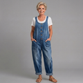 Denise | Vintage Washed Cotton Denim Overalls