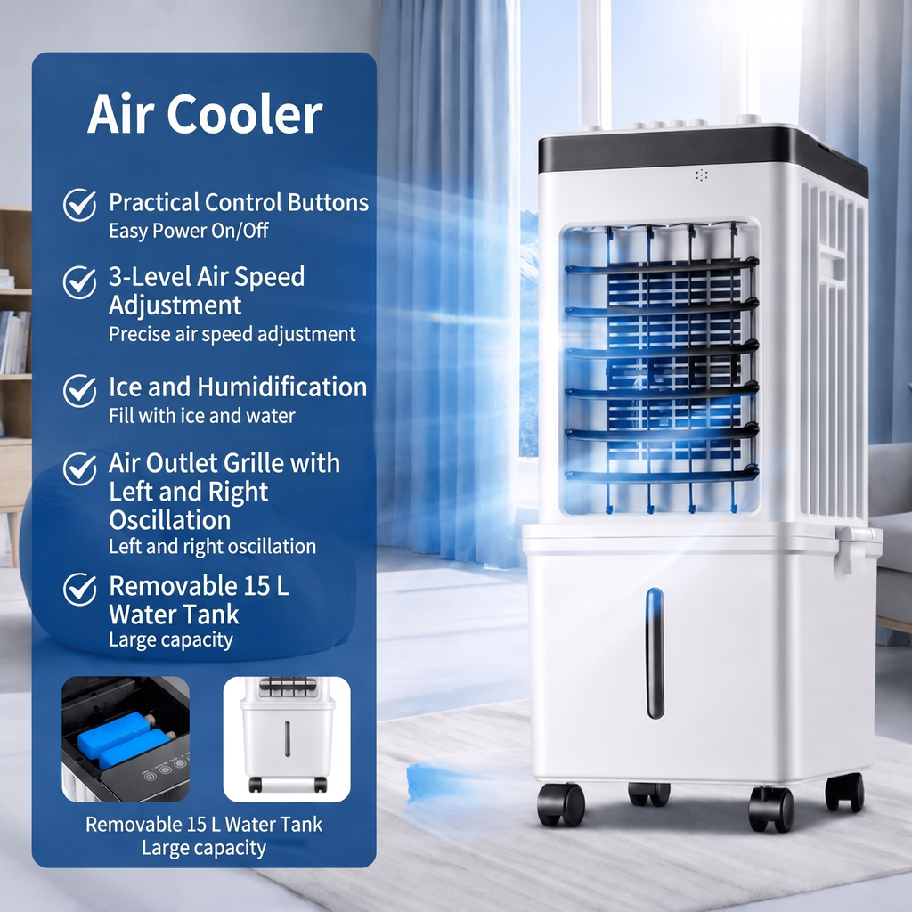 3-in-1 Portable Air Cooler With Remote Control