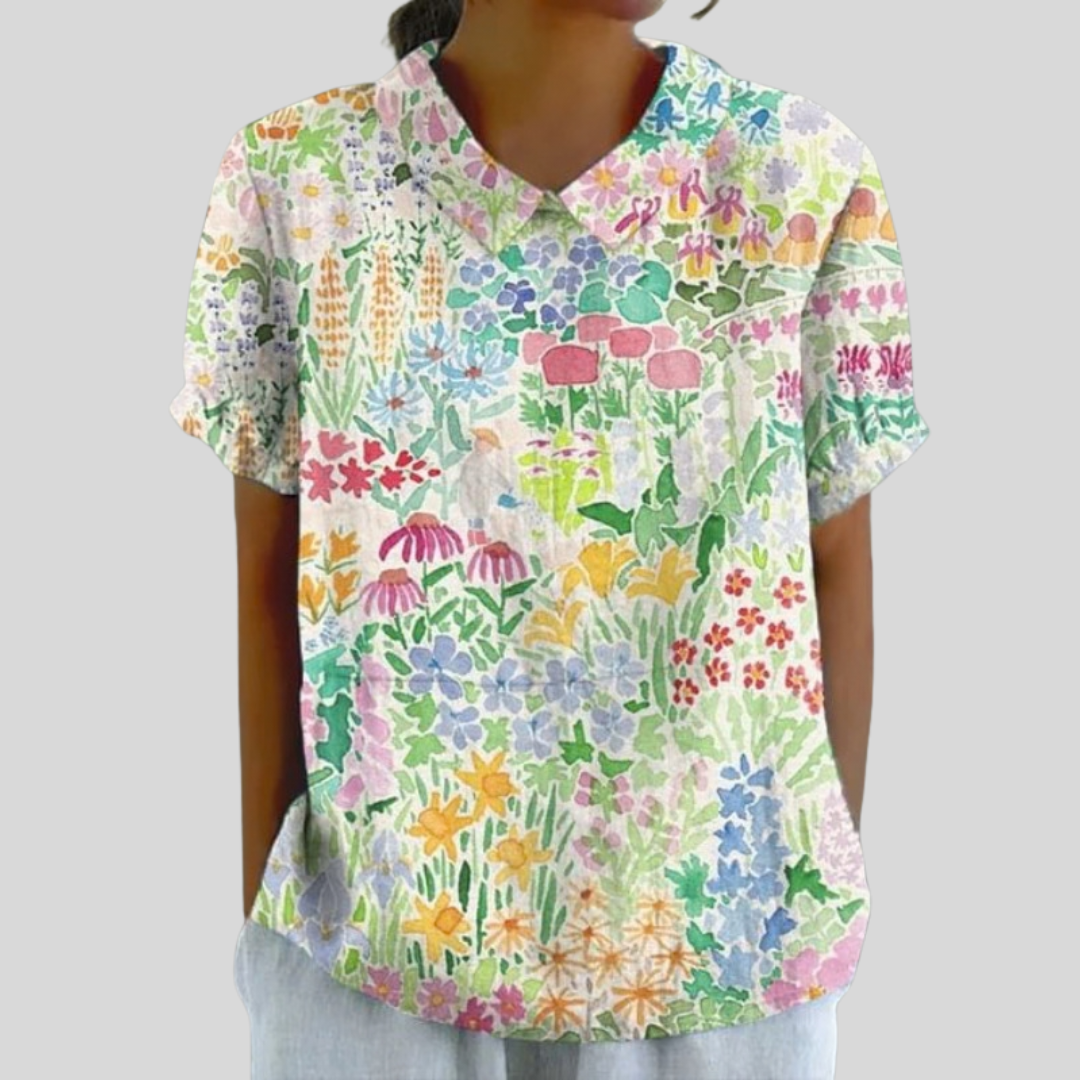 Solène | Colourful Garden Blouse