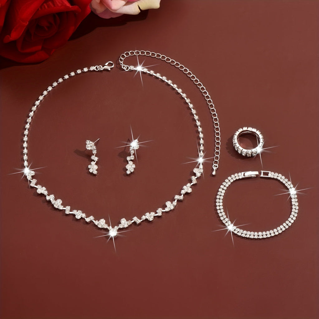LIGHTWEIGHT ELEGANT 4-PIECE JEWELRY SET