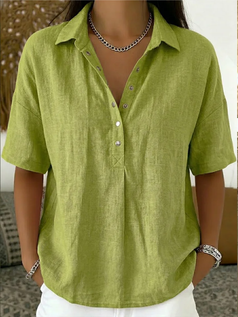 Marvelle London | Blouse with Collar and Button Detail