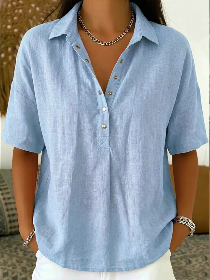 Marvelle London | Blouse with Collar and Button Detail