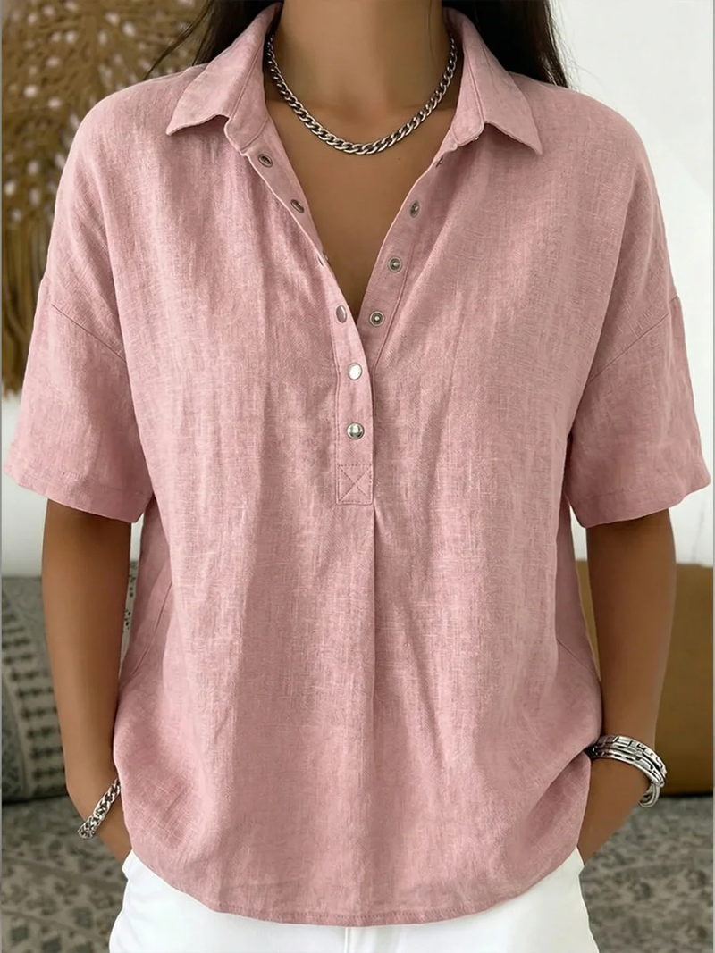 Marvelle London | Blouse with Collar and Button Detail