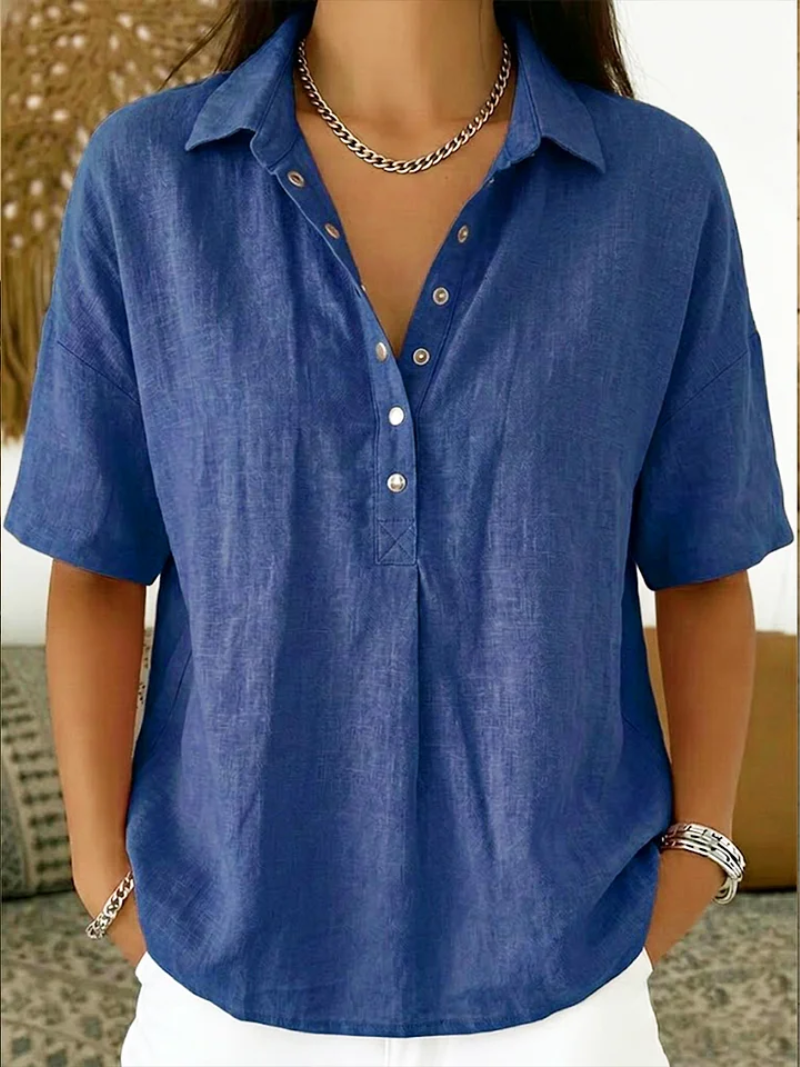 Marvelle London | Blouse with Collar and Button Detail