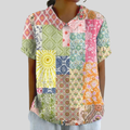 Élina | Artistic Patchwork Blouse
