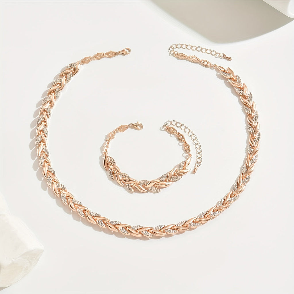 ELEGANT RHINESTONE FISH TAIL SET + FREE EARRINGS