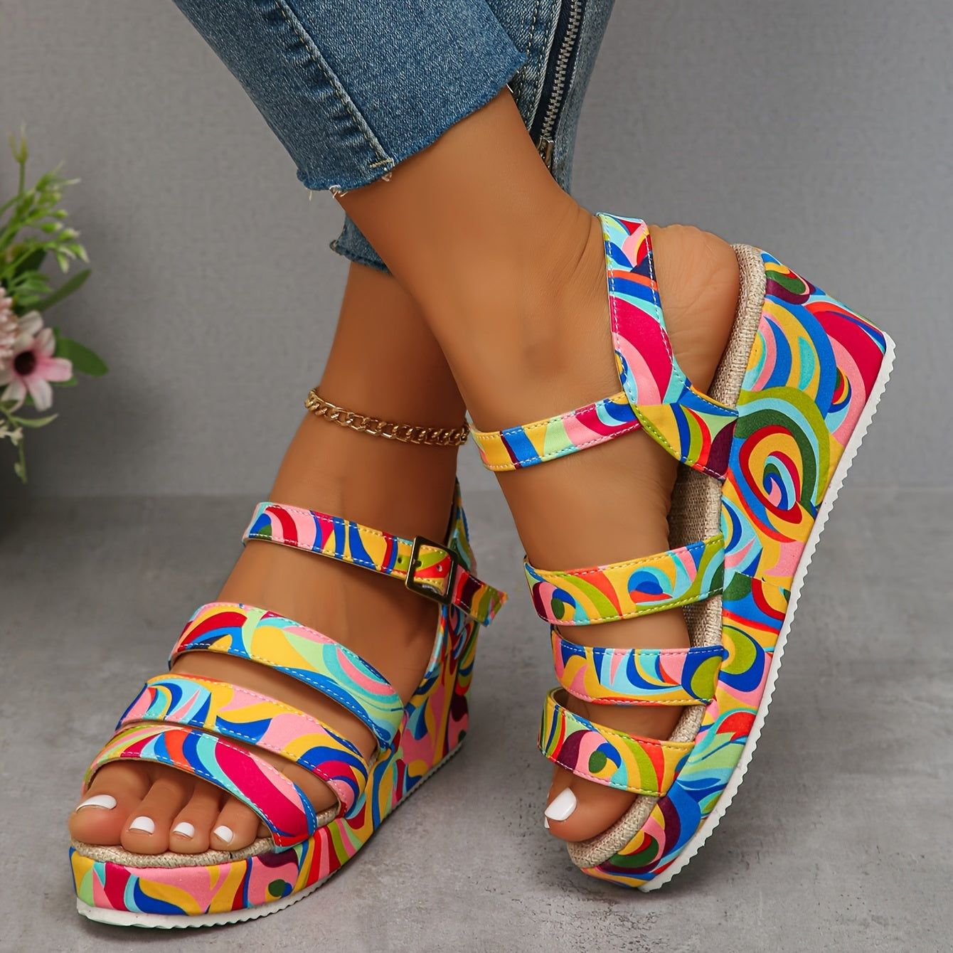 Elsie | Platform Ankle Strap Sandals