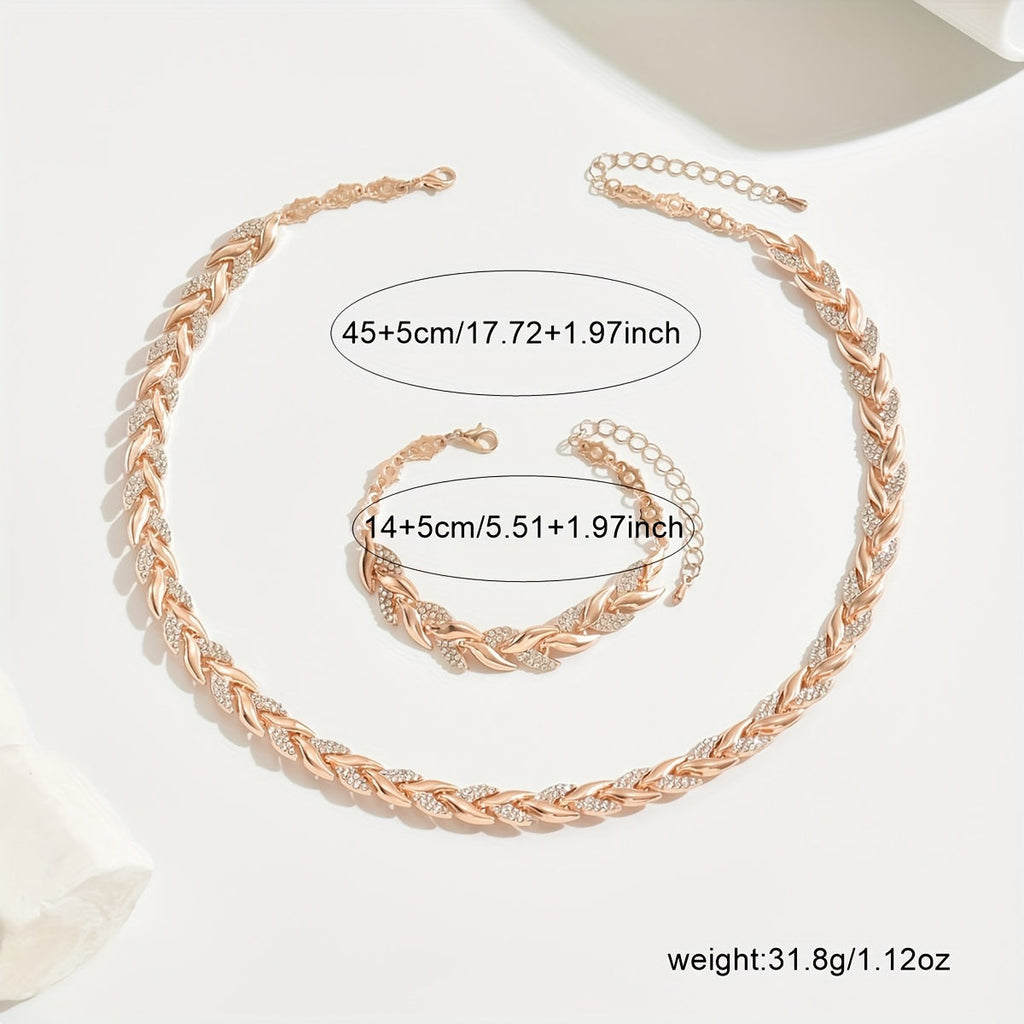 ELEGANT RHINESTONE FISH TAIL SET + FREE EARRINGS