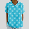 Lucette | Turquoise Spot Blouse