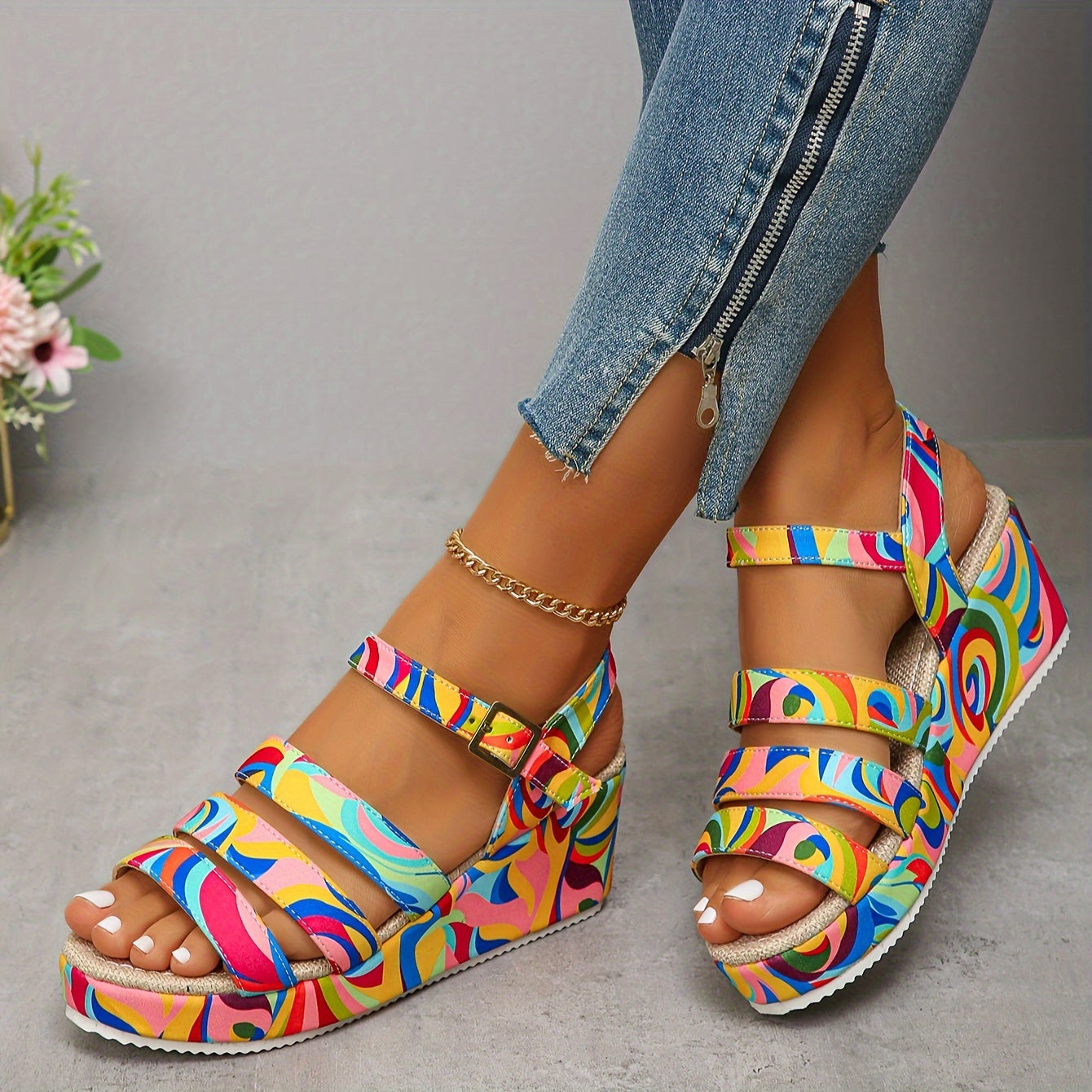 Elsie | Platform Ankle Strap Sandals