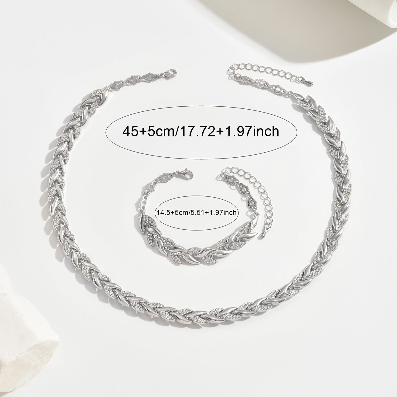 ELEGANT RHINESTONE FISH TAIL SET + FREE EARRINGS
