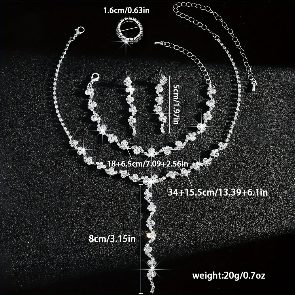 VALERINE | HIGH-END SPARKLE FLOWER JEWELRY SET