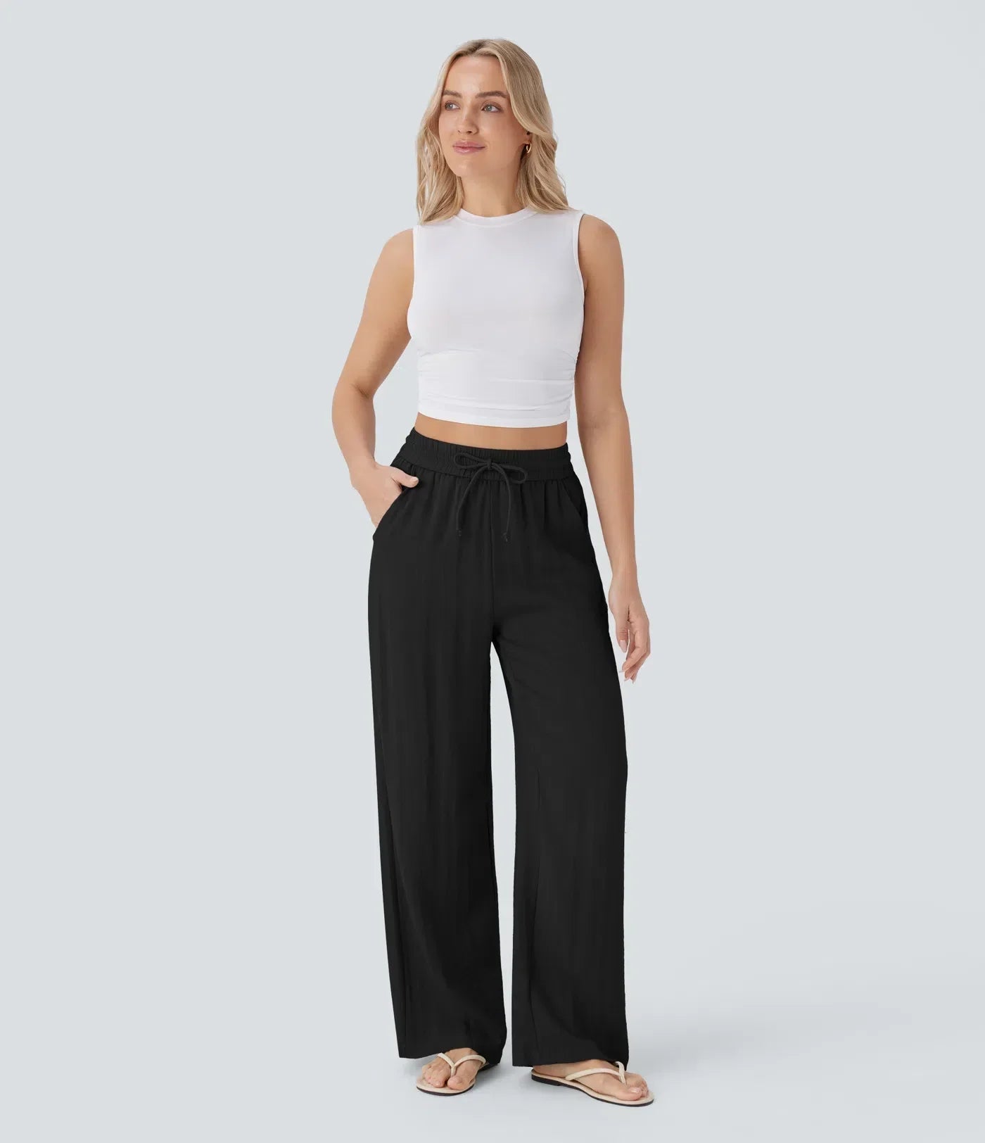 Sarah – Effortless Wide Leg Trousers
