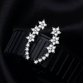 FLORAL RHINESTONE GOLD EARRINGS