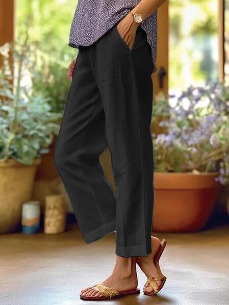 Della | Women's Tapered Cropped Cuffed Trousers