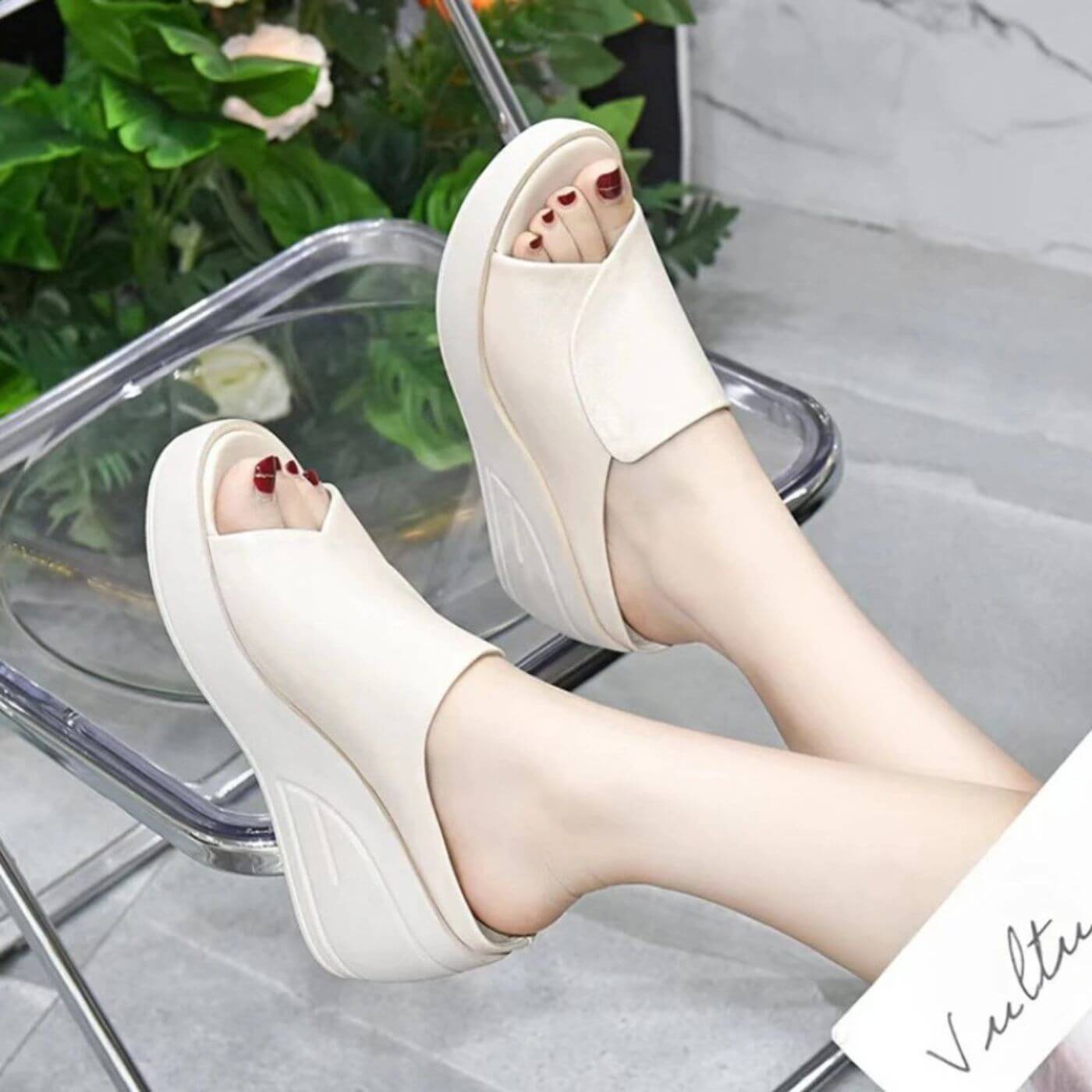 Orthopaedic Slip-on Wedge Sandals