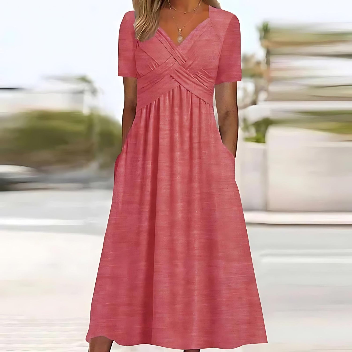 Sarah | Elegant A-Line Midi Dress