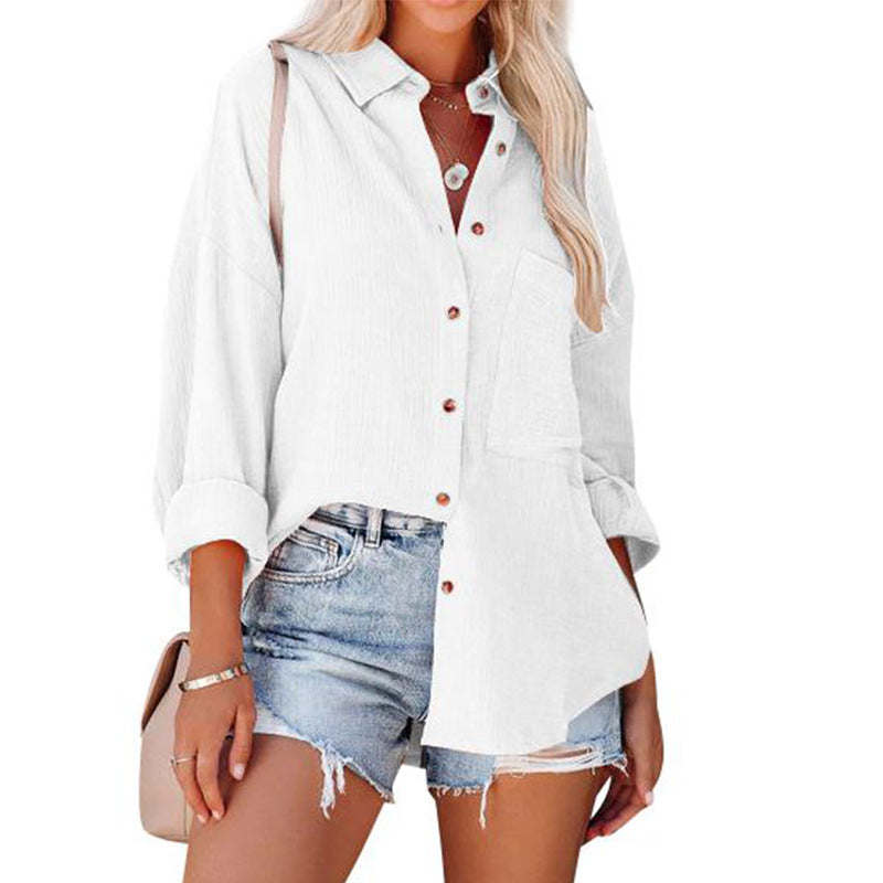 MADELYN | Casual Button-Down Long Sleeve Blouse