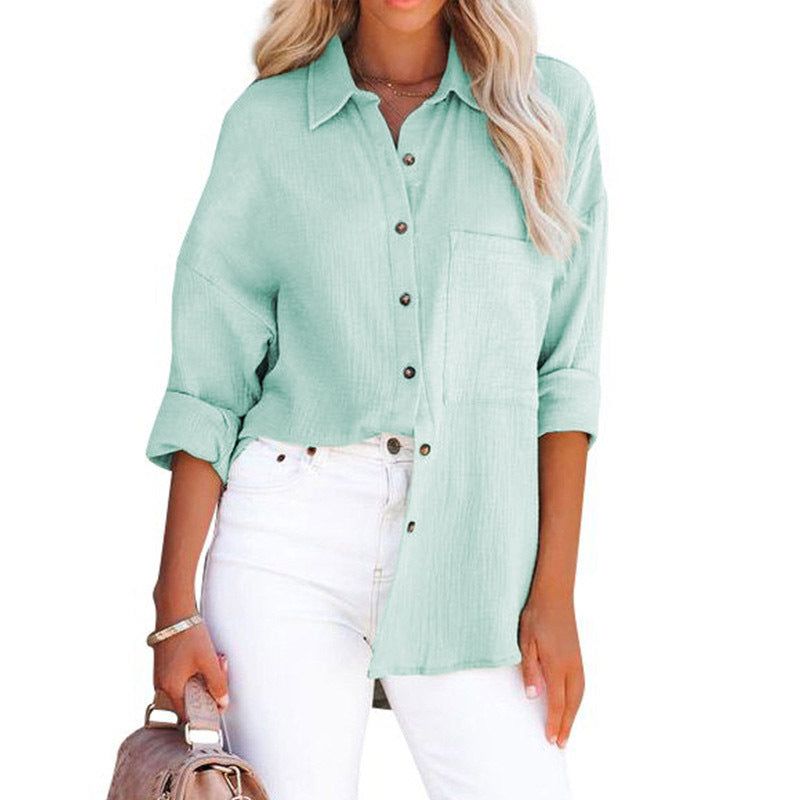 MADELYN | Casual Button-Down Long Sleeve Blouse