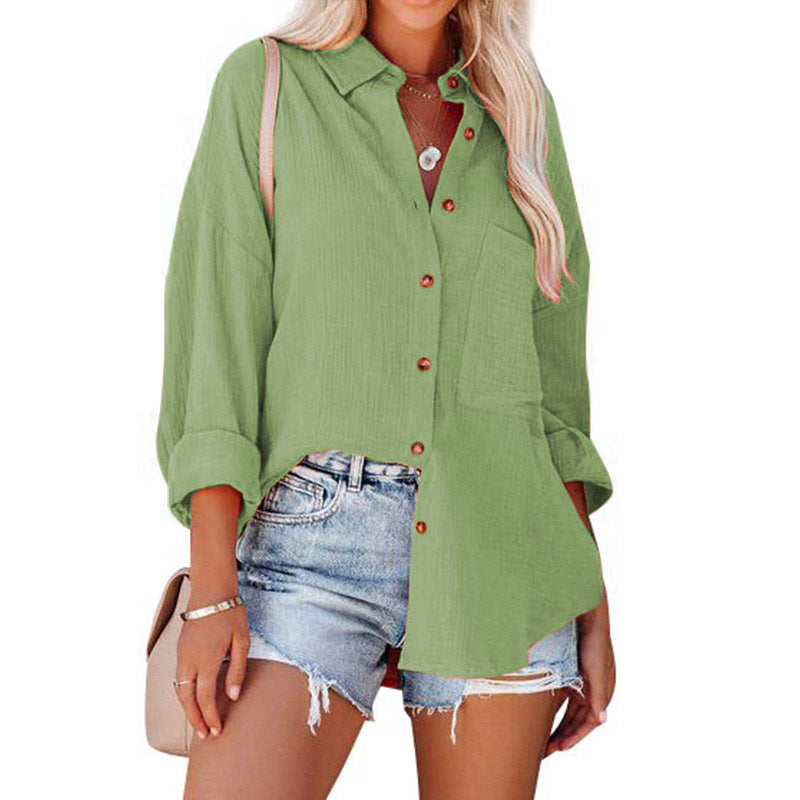 MADELYN | Casual Button-Down Long Sleeve Blouse
