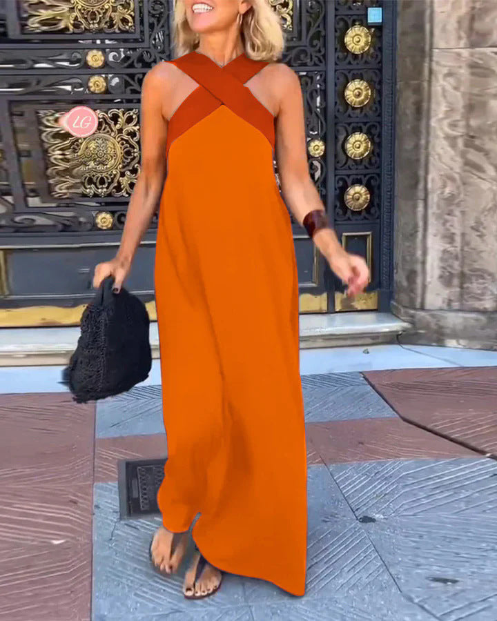 MICHELLE | DRESS WITH CROSSED CUT