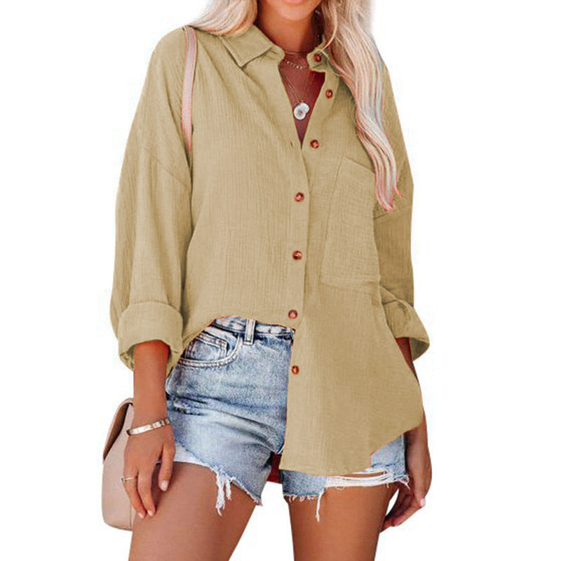 MADELYN | Casual Button-Down Long Sleeve Blouse