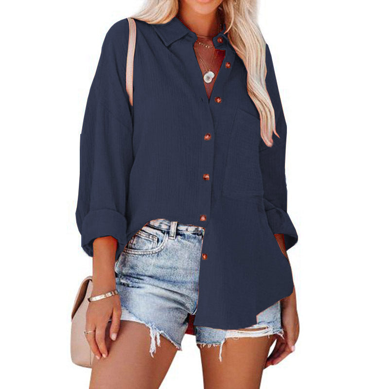 MADELYN | Casual Button-Down Long Sleeve Blouse