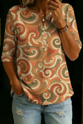 Debbie | Vintage Swirl Henley Top