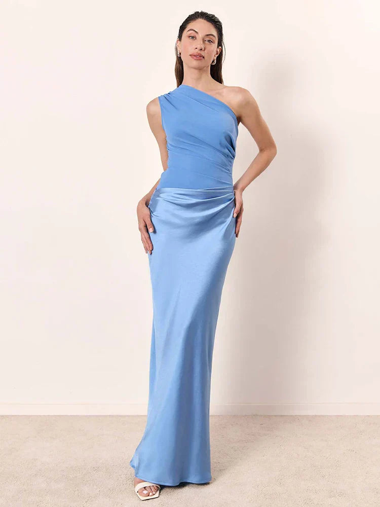 Ellis & Johnson™ | Maxi Dress with a Guilt in Satin