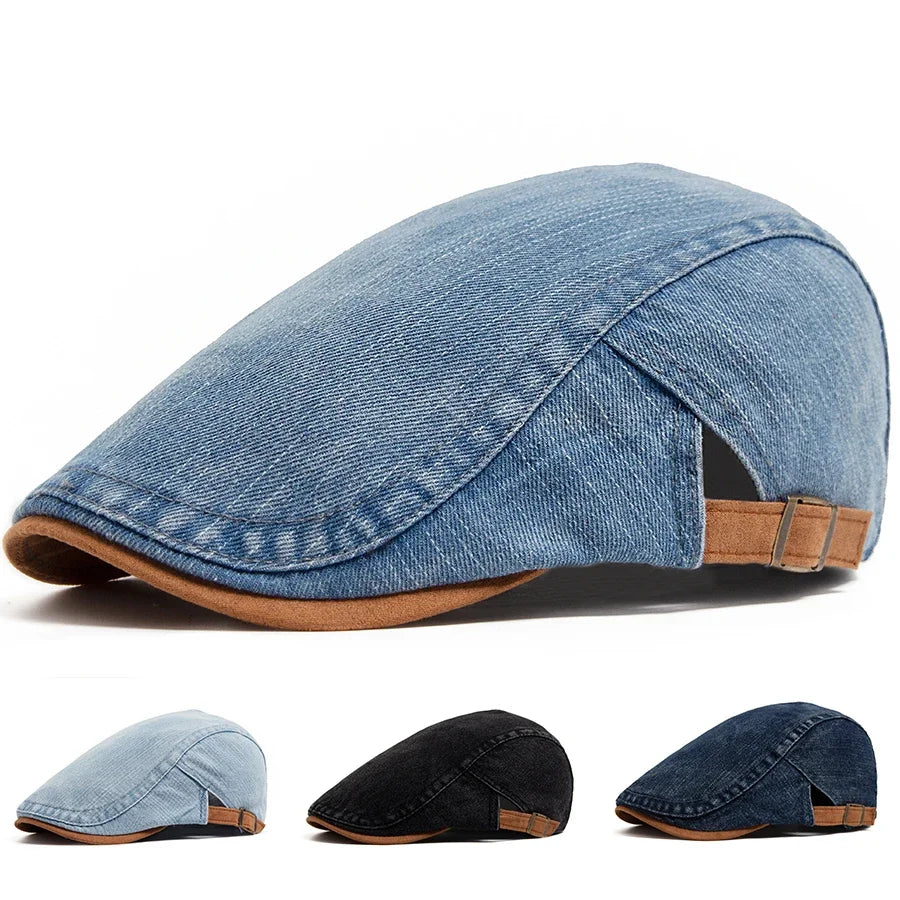 Alexander | Premium Denim Flat Cap – Timeless Style & Everyday Comfort