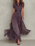 Norene | Vintage Elegant Chiffon Maxi Dress