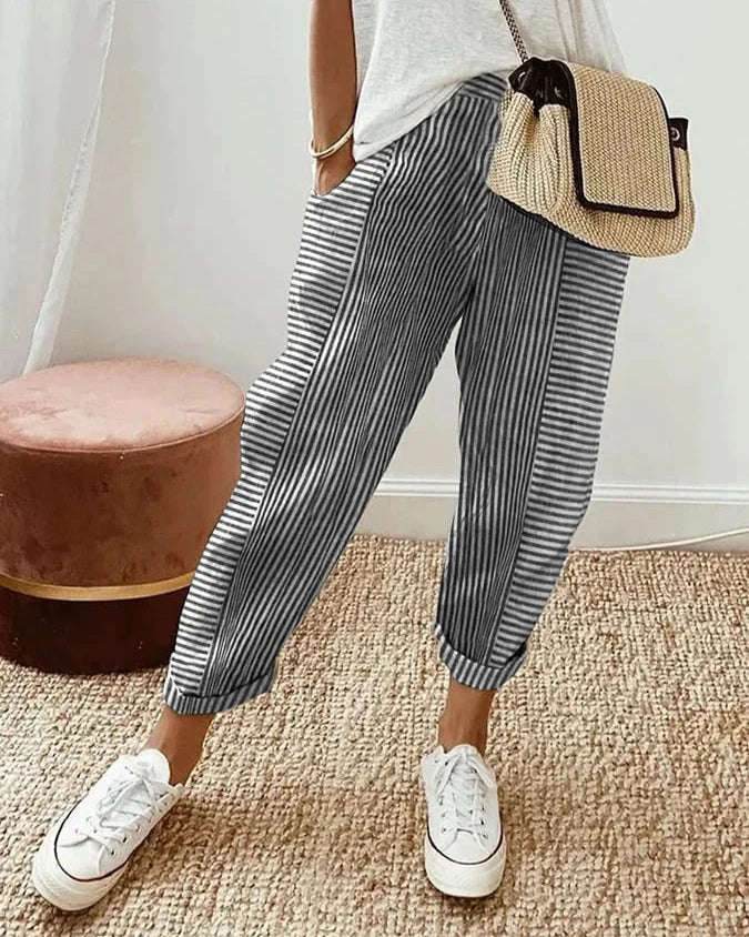 Jennifer – Classic Striped Trousers