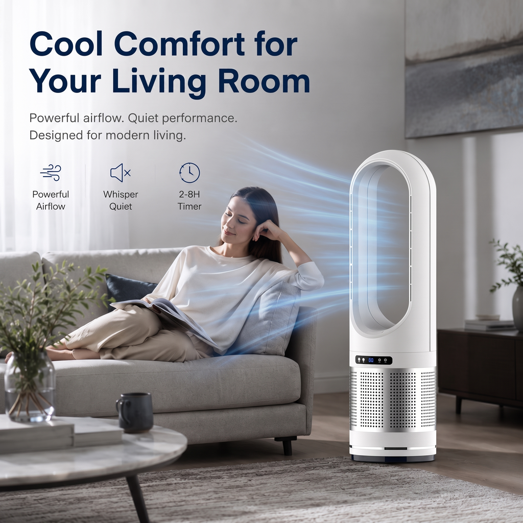 Bladeless Tower Fan With Remote Control