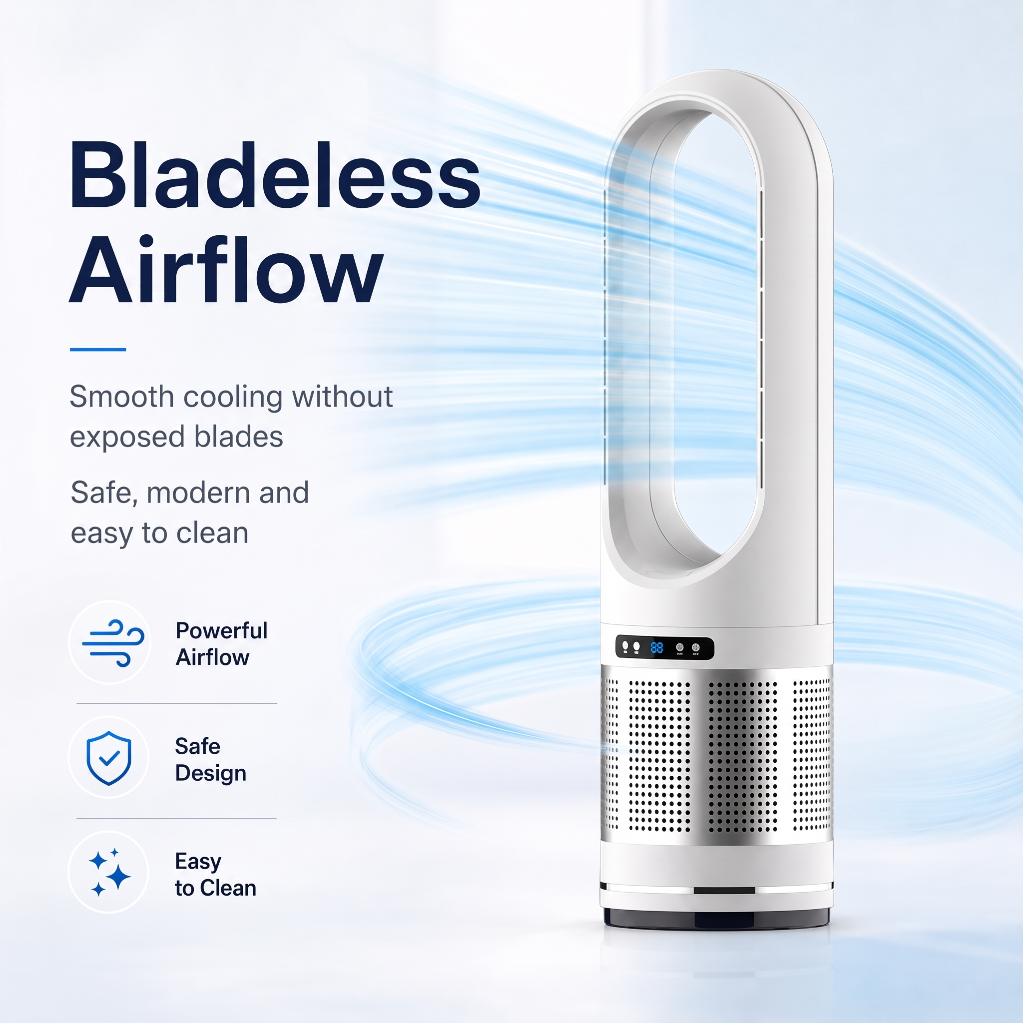 Bladeless Tower Fan With Remote Control