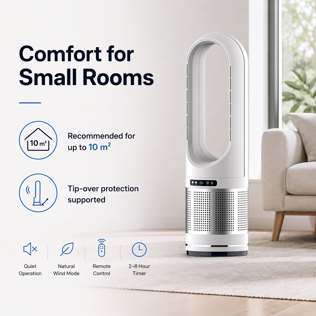 Bladeless Tower Fan With Remote Control