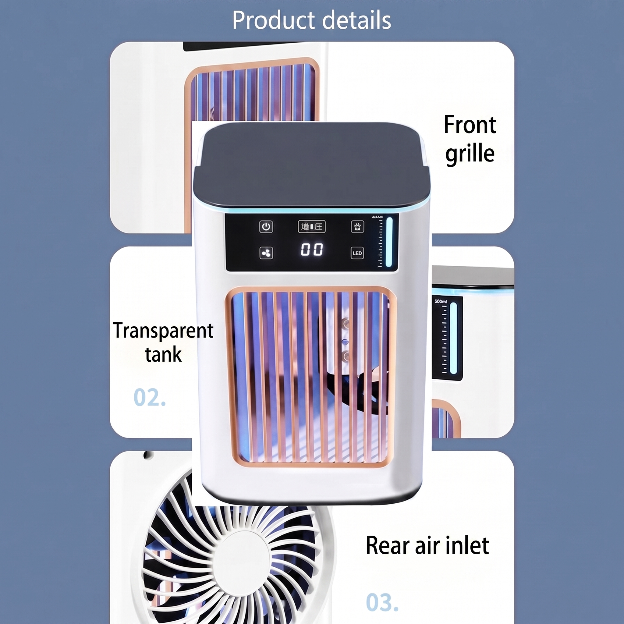 Compact USB Air Cooler with Misting Function