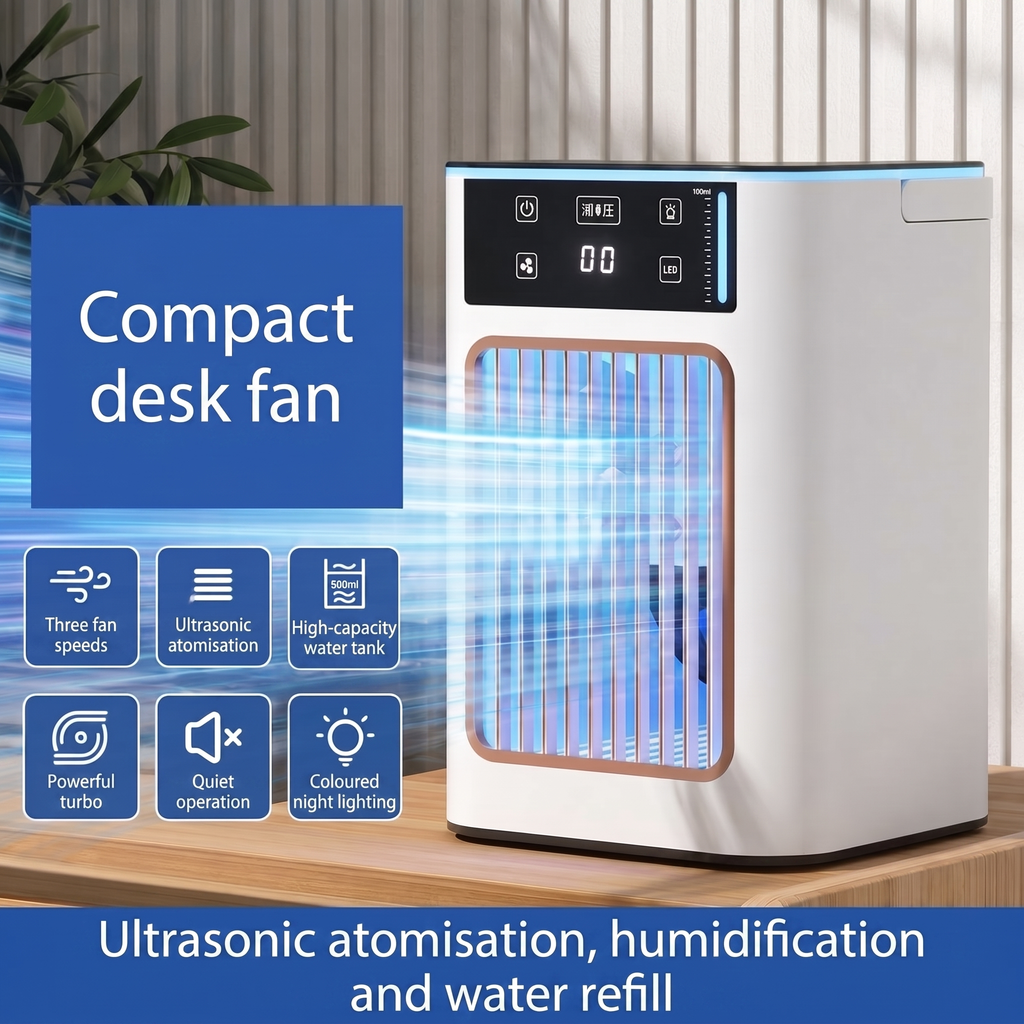 Compact USB Air Cooler with Misting Function
