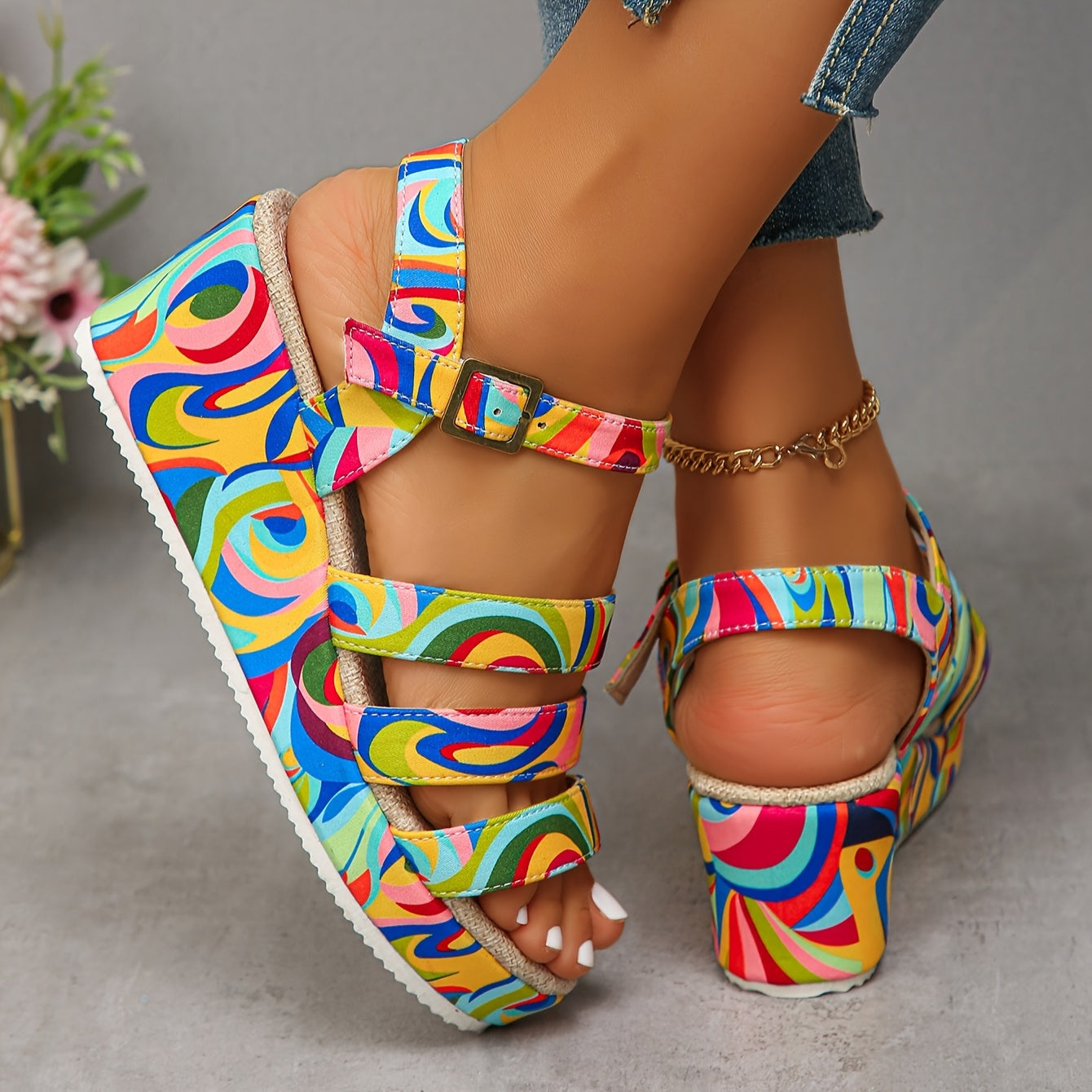 Elsie | Platform Ankle Strap Sandals