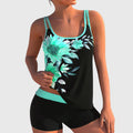 Flor – Floral Tankini with Shorts, Tummy Control Effect