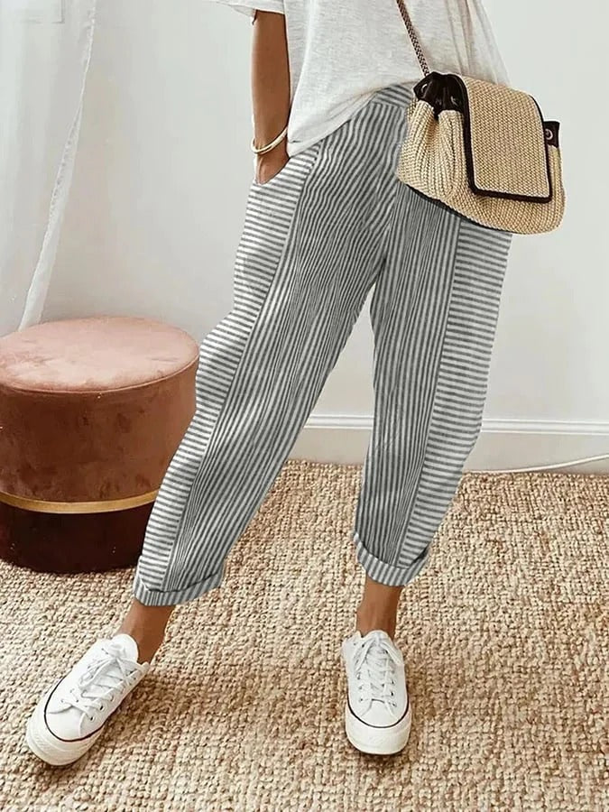 Jennifer – Classic Striped Trousers