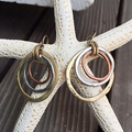 TWO-TONE VINTAGE GOLD & SILVER EARRINGS