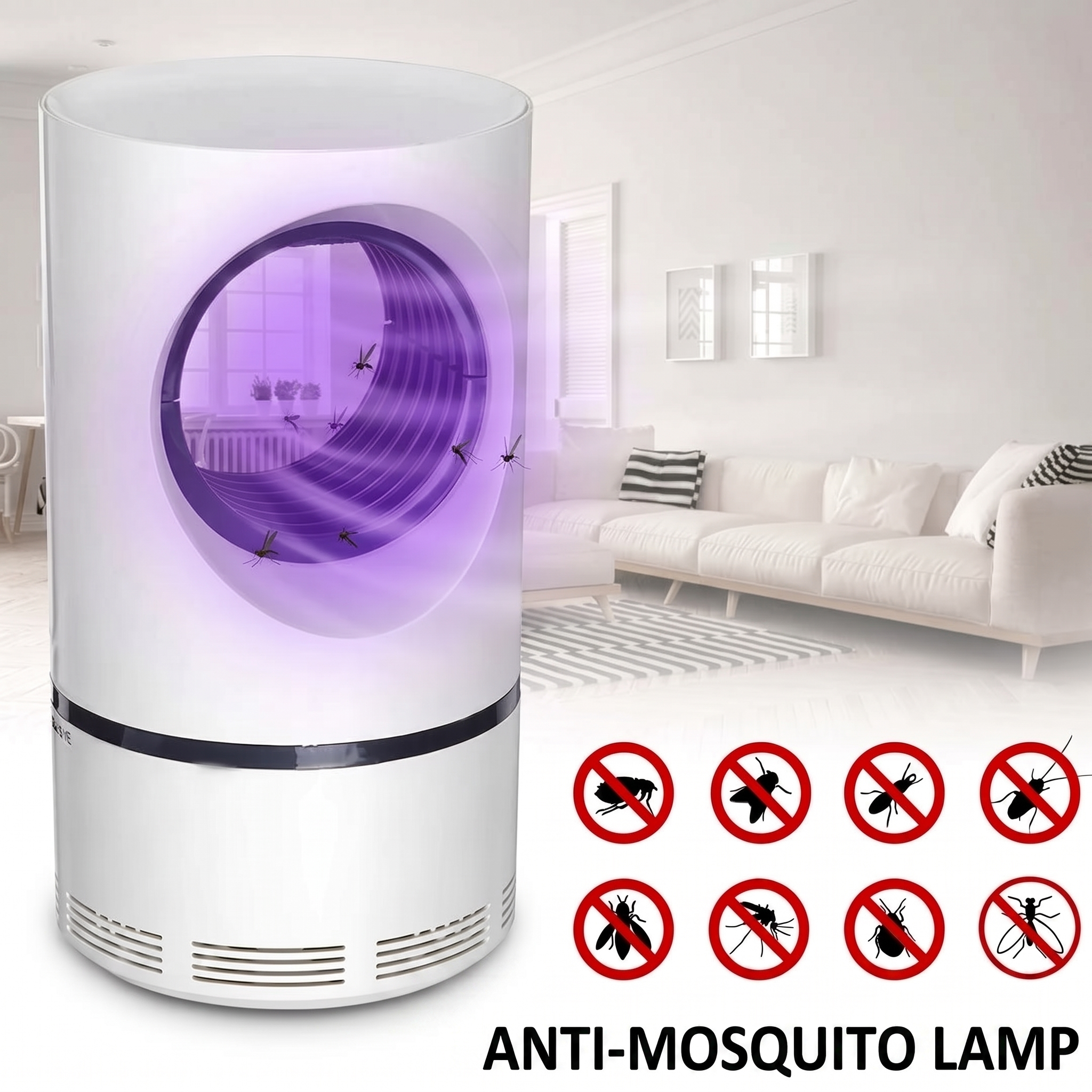 Low-Noise UV Insect Trap With Fan