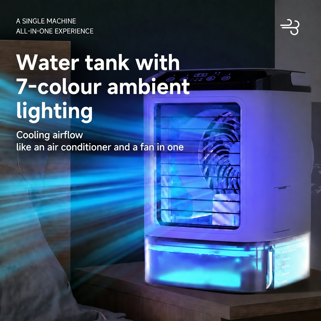 Mini USB Air Cooler with Humidifier Function