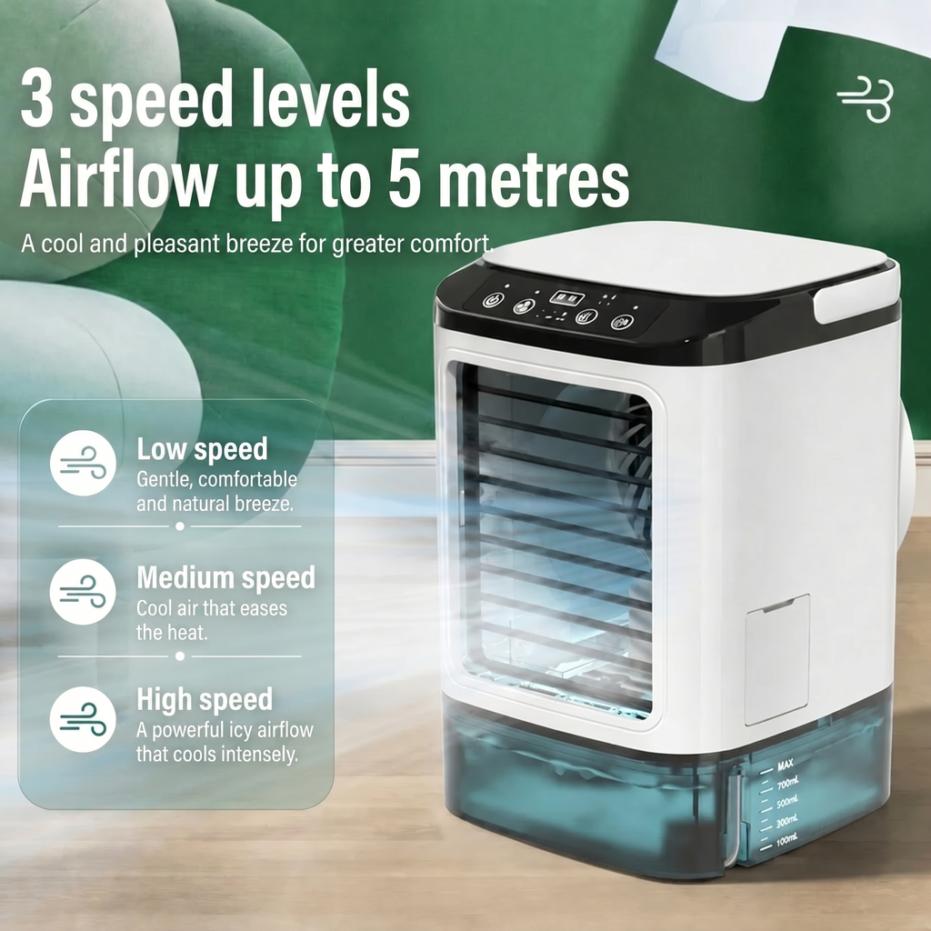 Mini USB Air Cooler with Humidifier Function