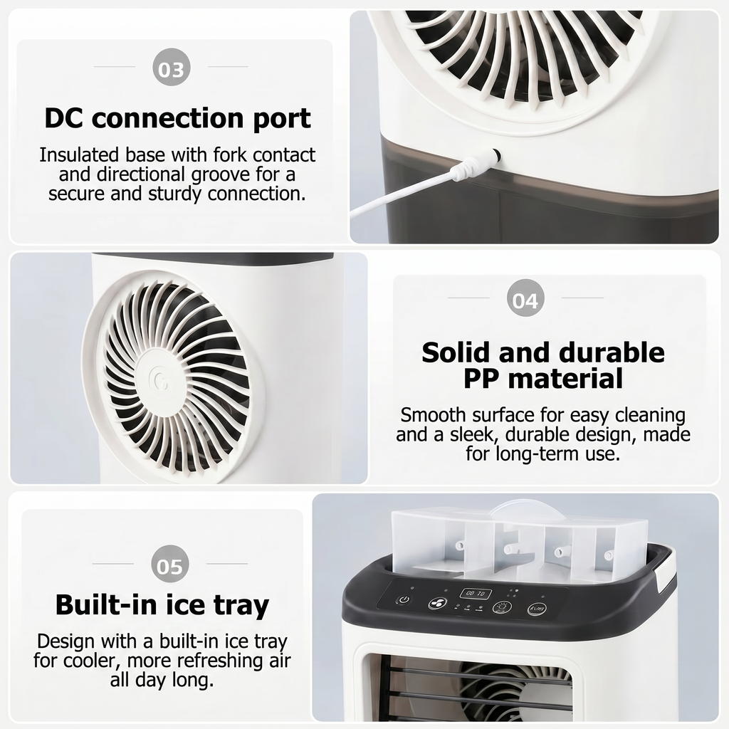 Mini USB Air Cooler with Humidifier Function