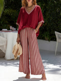 Regina | Elegant Casual Striped Set