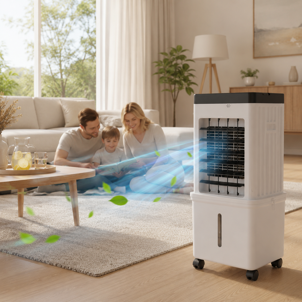 Portable 3-in-1 Air Cooler with Humidification Purification and Fan Function